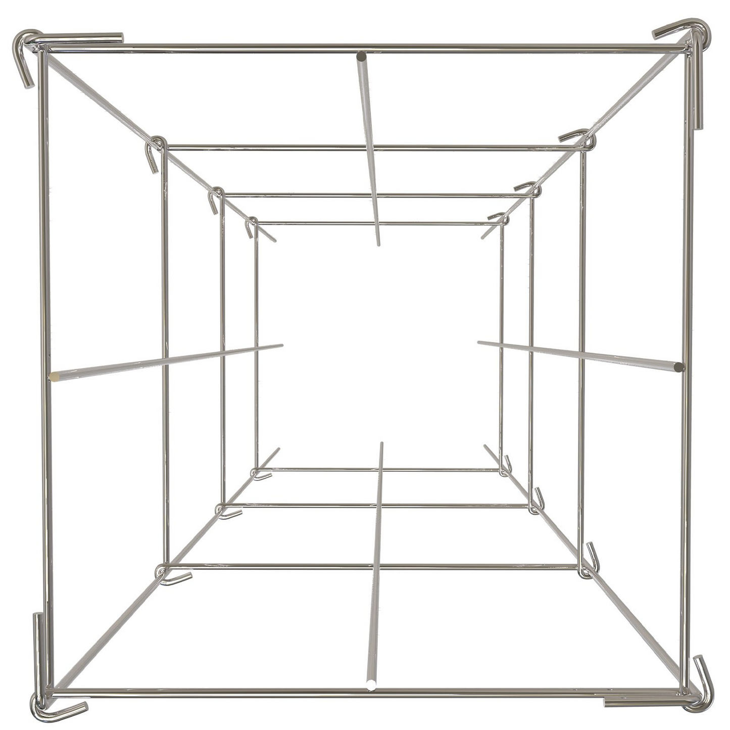 VEVOR Tomato Cages Plant Support Cage 5Pack Square Steel 3.8FT Silver for Garden