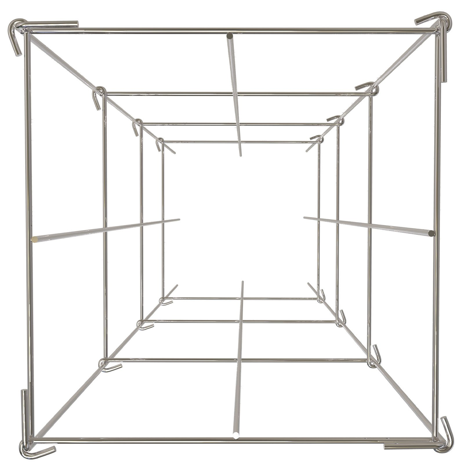 VEVOR Tomato Cages Plant Support Cage 5Pack Square Steel 3.8FT Silver for Garden