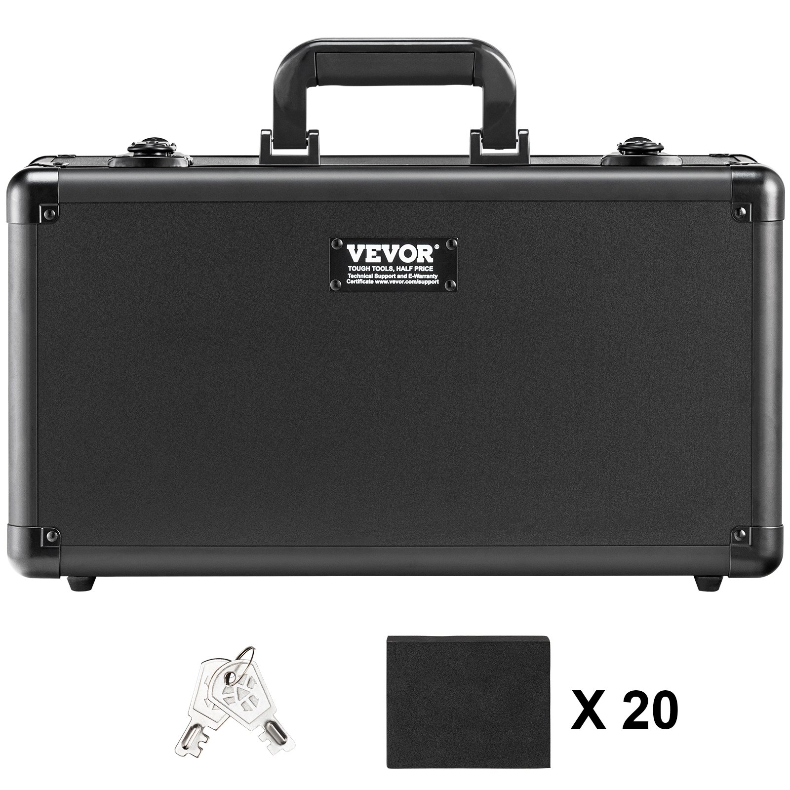 VEVOR 108 PSA Graded Card Storage Box 4 Slots Sports Card Holder Case Key Lock
