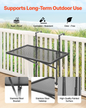 VEVOR Balcony Hanging Table 19 x 24 in Metal Patio Railing Table Adjustable
