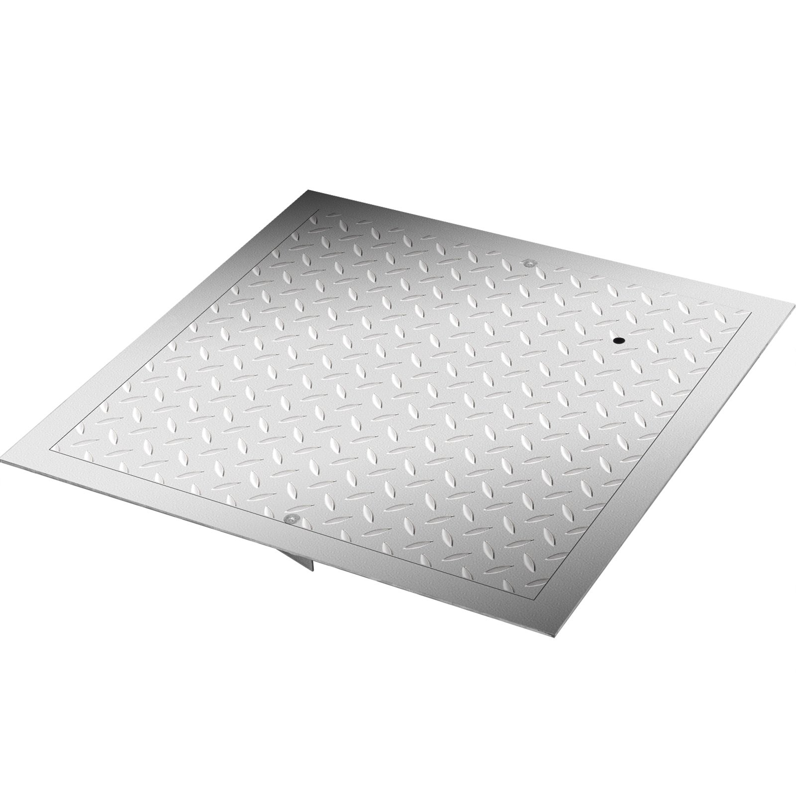 VEVOR Recessed Manhole Cover Covers 50x50 cm Clear Opening, Galvanized Steel Drain Cover Overall Size 57x57 cm, Sealed Square Manhole Covers and Frames Steel Man Hole Cover Lids for Boats and Ships