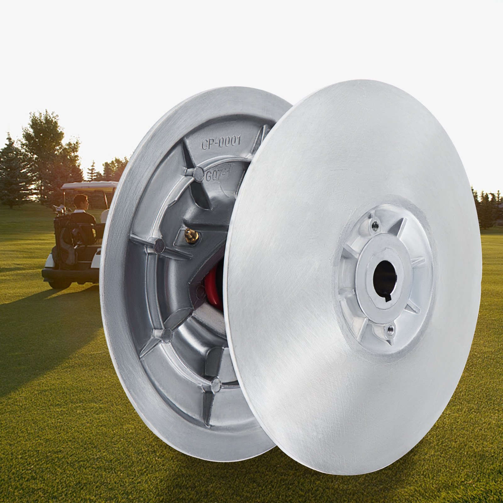 VEVOR Golf Cart Secondary Driven Power Clutch Kit Metal Surface Drive Clutch 1985-2007 Driven Clutch Kit Compatible with Yamaha Low End G2-G28 Golf Cart (with Spring)