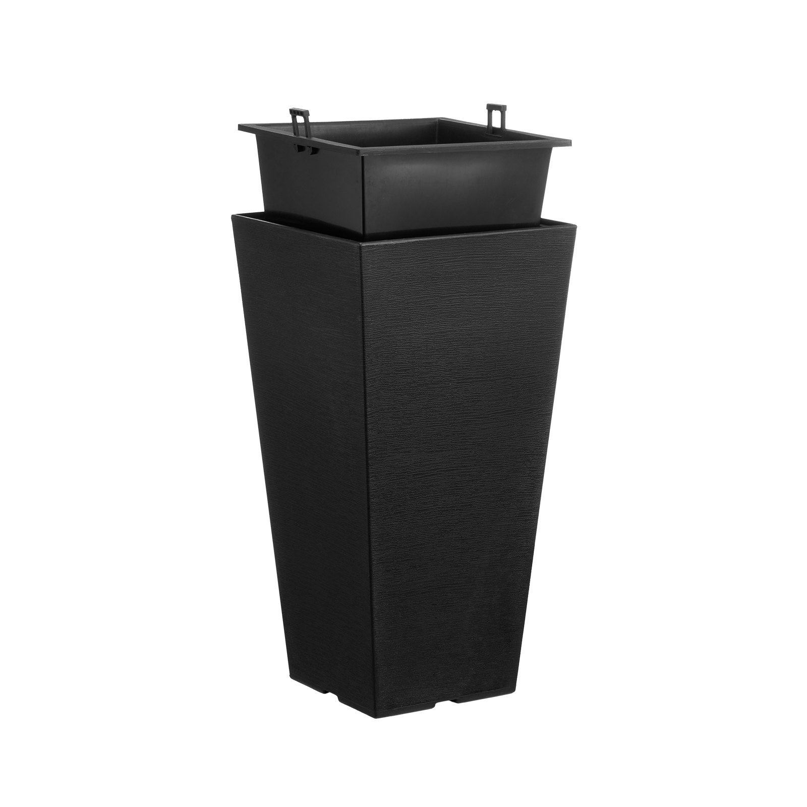 VEVOR Tall Planter Set of 2 Square Tapered Planters 22 in for Outdoor Indoor