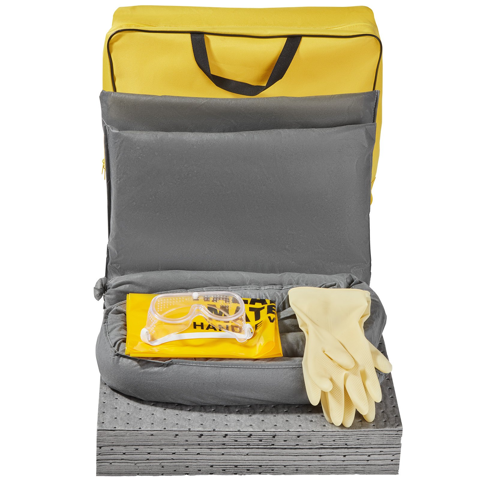 VEVOR Universal Spill Kit Spill Control Supplies Sorbent Pads Socks and Pillows