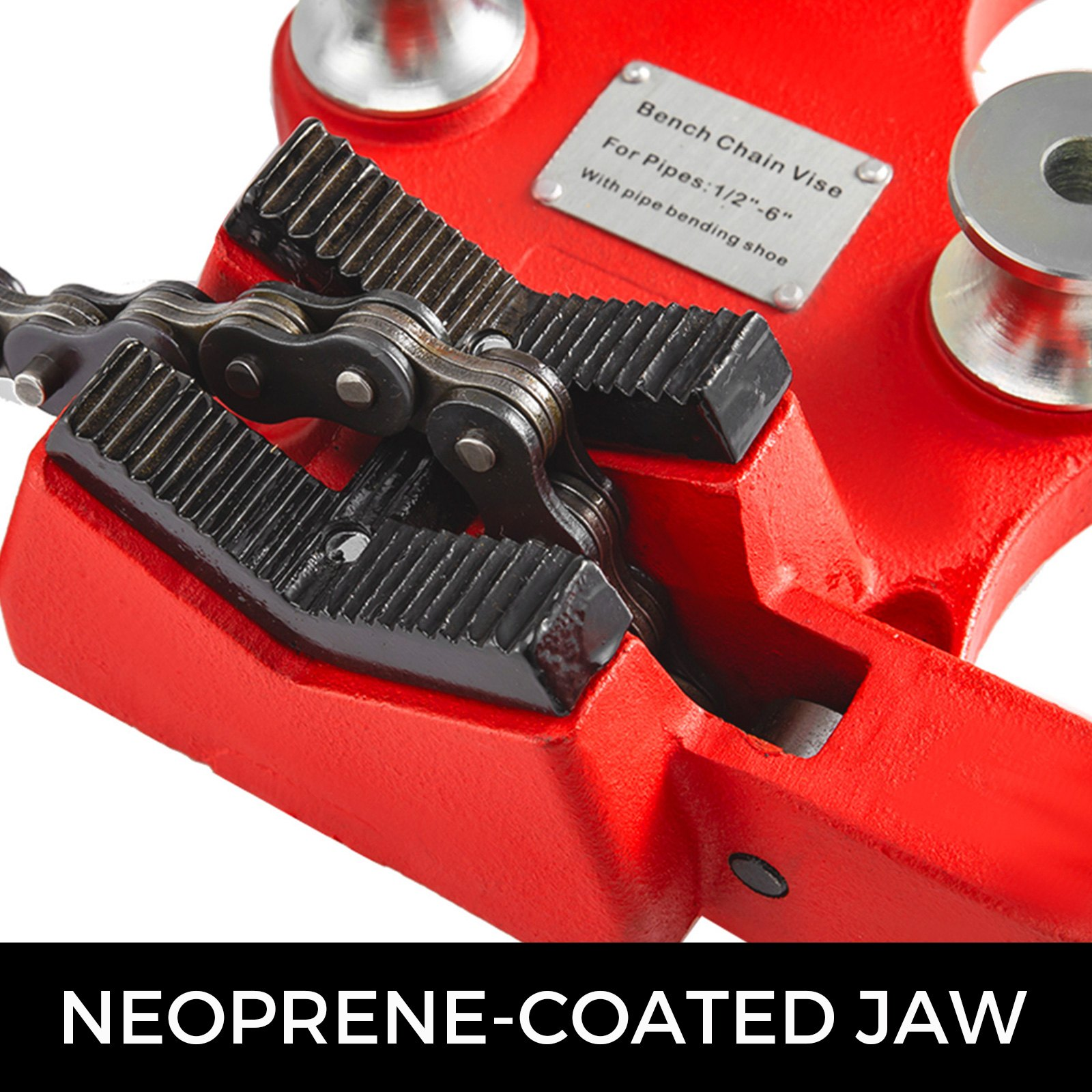 Screw Bench Chain Vise For 1/8'' to 5'' Pipe Bench Vise With Crank Handle