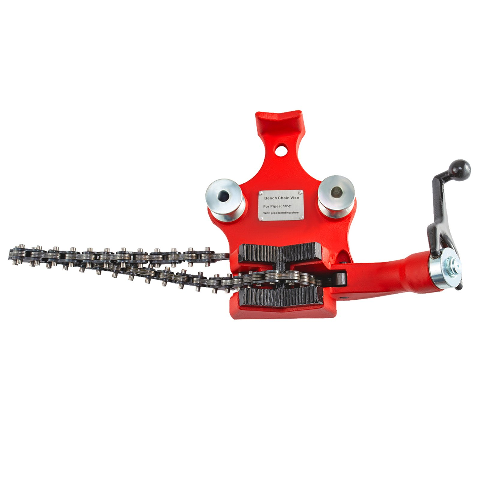 Screw Bench Chain Vise For 1/8'' to 5'' Pipe Bench Vise With Crank Handle