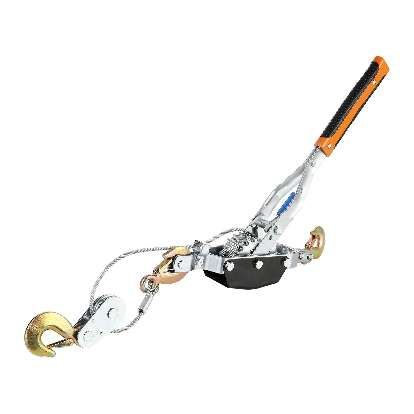 VEVOR Come Along Winch, 5 Ton (5,000 kg) Pulling Capacity, 3.5 m Steel Cable, 3 Hooks, Heavy Duty Ratchet Power Puller Tool with Dual Gears, Automotive Hoist Cable Puller Ideal for Vehicle Rescue