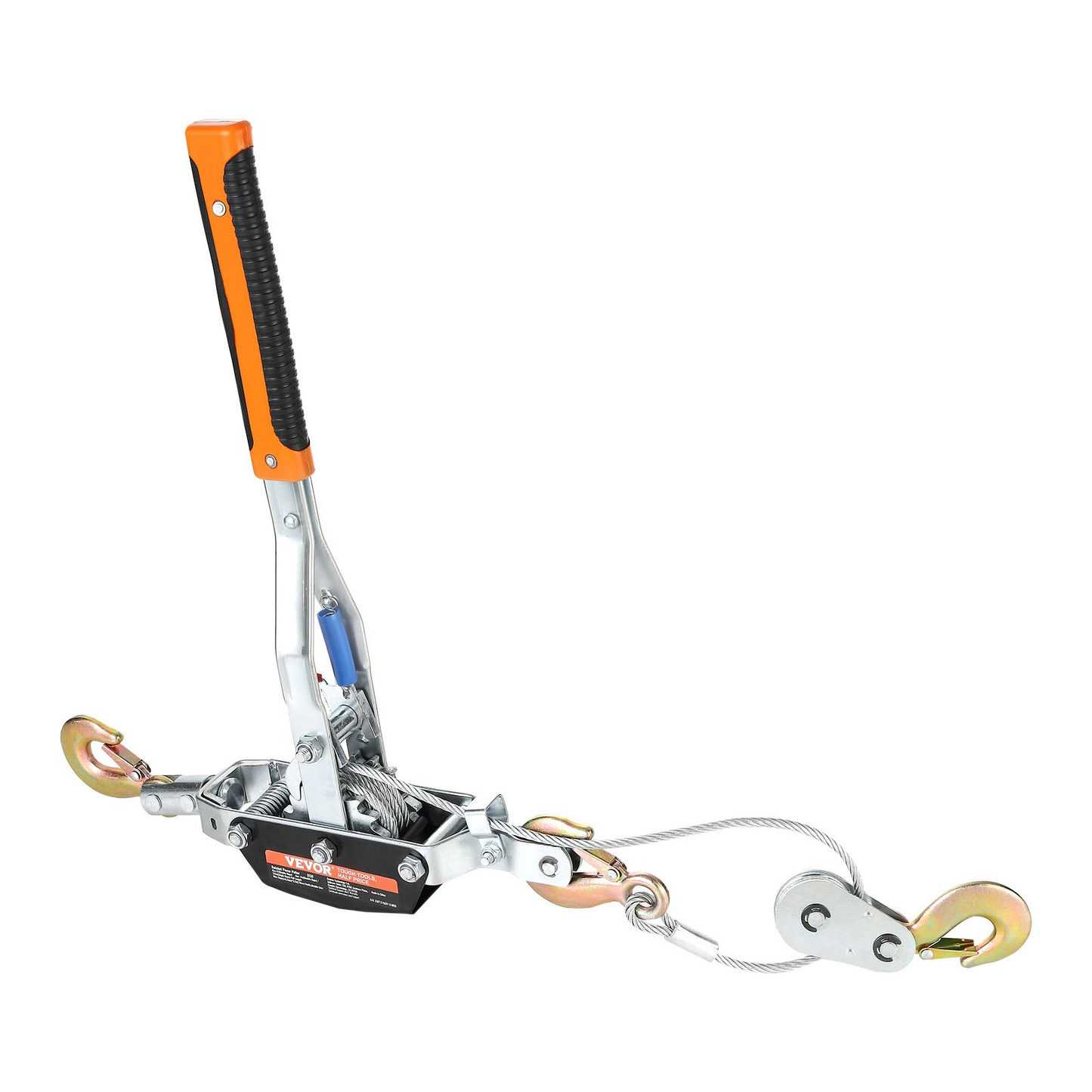 VEVOR Come Along Winch, 5 Ton (5,000 kg) Pulling Capacity, 3.5 m Steel Cable, 3 Hooks, Heavy Duty Ratchet Power Puller Tool with Dual Gears, Automotive Hoist Cable Puller Ideal for Vehicle Rescue
