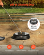 VEVOR 15" Pressure Washer Surface Cleaner 3000 Max PSI Plastic 2 Extended Wands