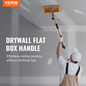 VEVOR Drywall Flat Box Handle, 101.6-1950.7 cm, Anodized Aluminum Flat Finishing Extension Handle, 5-Section Length Adjustable, Non-slip Grip and 360° Painting for Plasterboard, Wallboard, Sheetrock