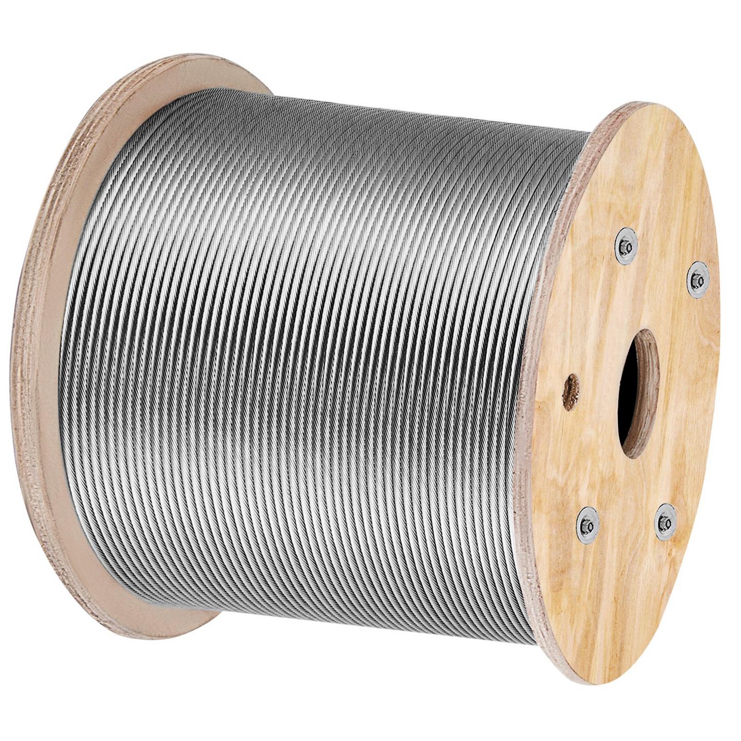 VEVOR Stainless Steel Cable 3/16"x 1000ft, T316 Marine Grade Deck Cable Railing, 1x19 Strands Construction Braided Aircraft Cable for Deck Rail String Lights Hanging Porch Fence DIY Baluster