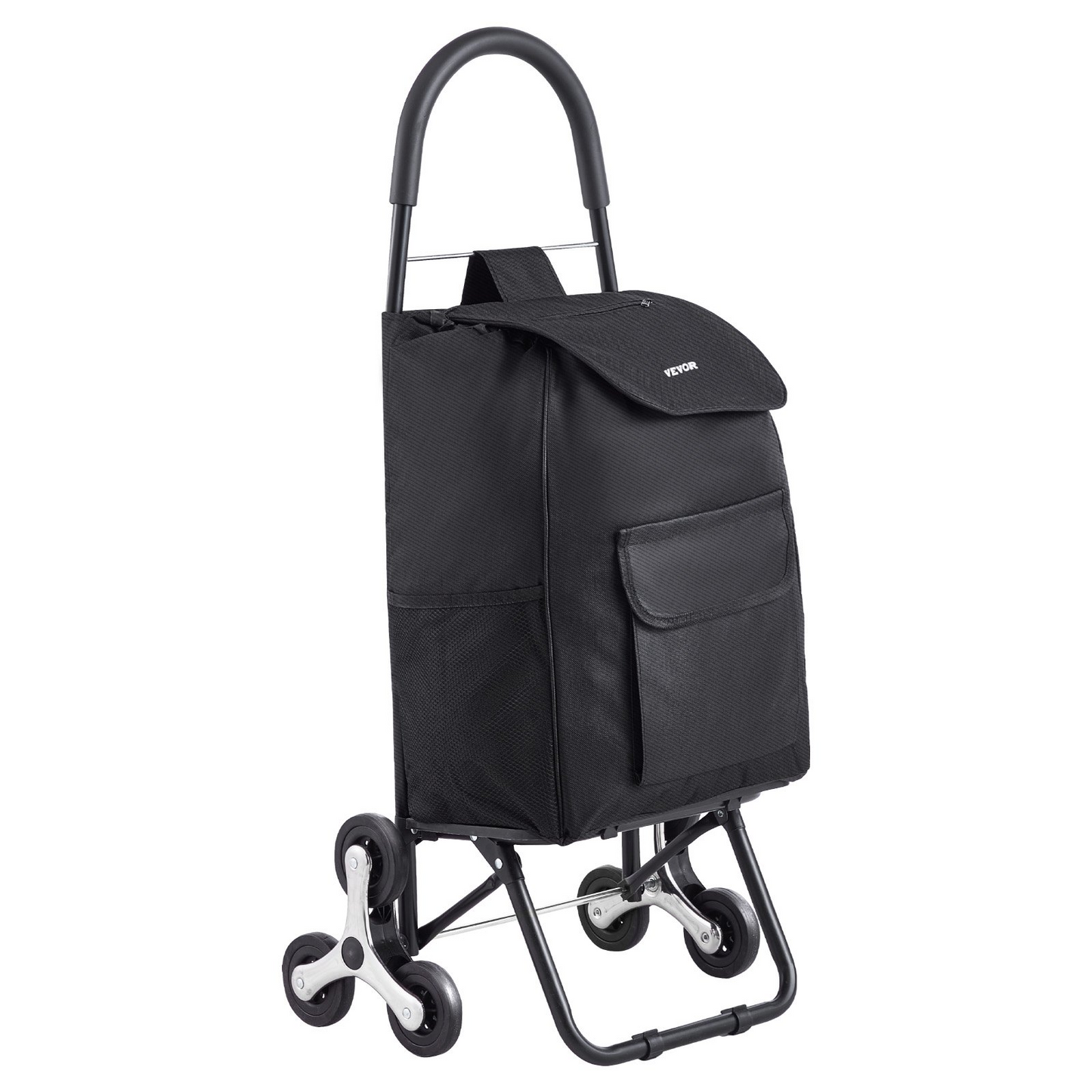 VEVOR Stair Climbing Cart Foldable Shopping Cart 36L with Storage Bag 6 Wheels