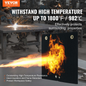 VEVOR Welding Blanket, 305 x 305 mm Carbon Fiber Heat Shield Welding Mat, Up To 1800°F Heat Resistant, Flame Protector Pad Plumbing Hole Propane Torch, Soldering Pad with Metal Grommets for Copper Pipe