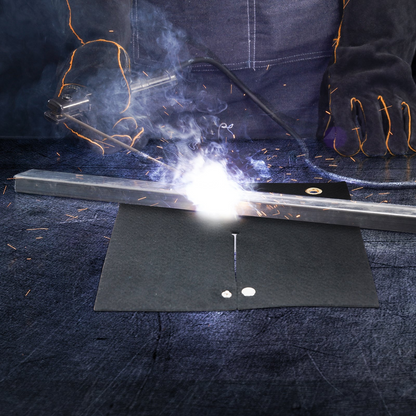 VEVOR Welding Blanket, 305 x 305 mm Carbon Fiber Heat Shield Welding Mat, Up To 1800°F Heat Resistant, Flame Protector Pad Plumbing Hole Propane Torch, Soldering Pad with Metal Grommets for Copper Pipe