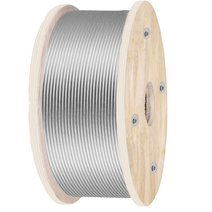 VEVOR 316 Stainless Steel Wire Rope 500ft Length, Steel Wire Cable 3/16 Inch, Steel Cable Railing Decking With 1x19 Strands Construction, 4700lbs Breaking Strength For Stair, Handrail, Clothesline