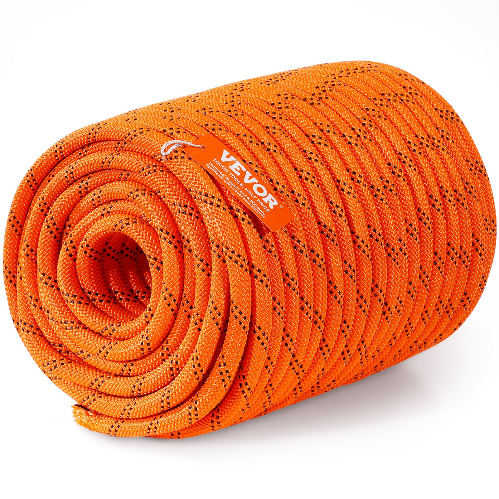 VEVOR Arborist Tree Climbing Rope Double Braid Polyester 1/2"/1.3 cm x 220'/67.1 m 48-Strand