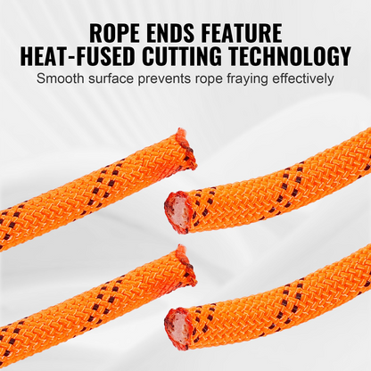 VEVOR Arborist Tree Climbing Rope Double Braid Polyester 3/8"/1 cm x 120'/36.6 m 48-Strand