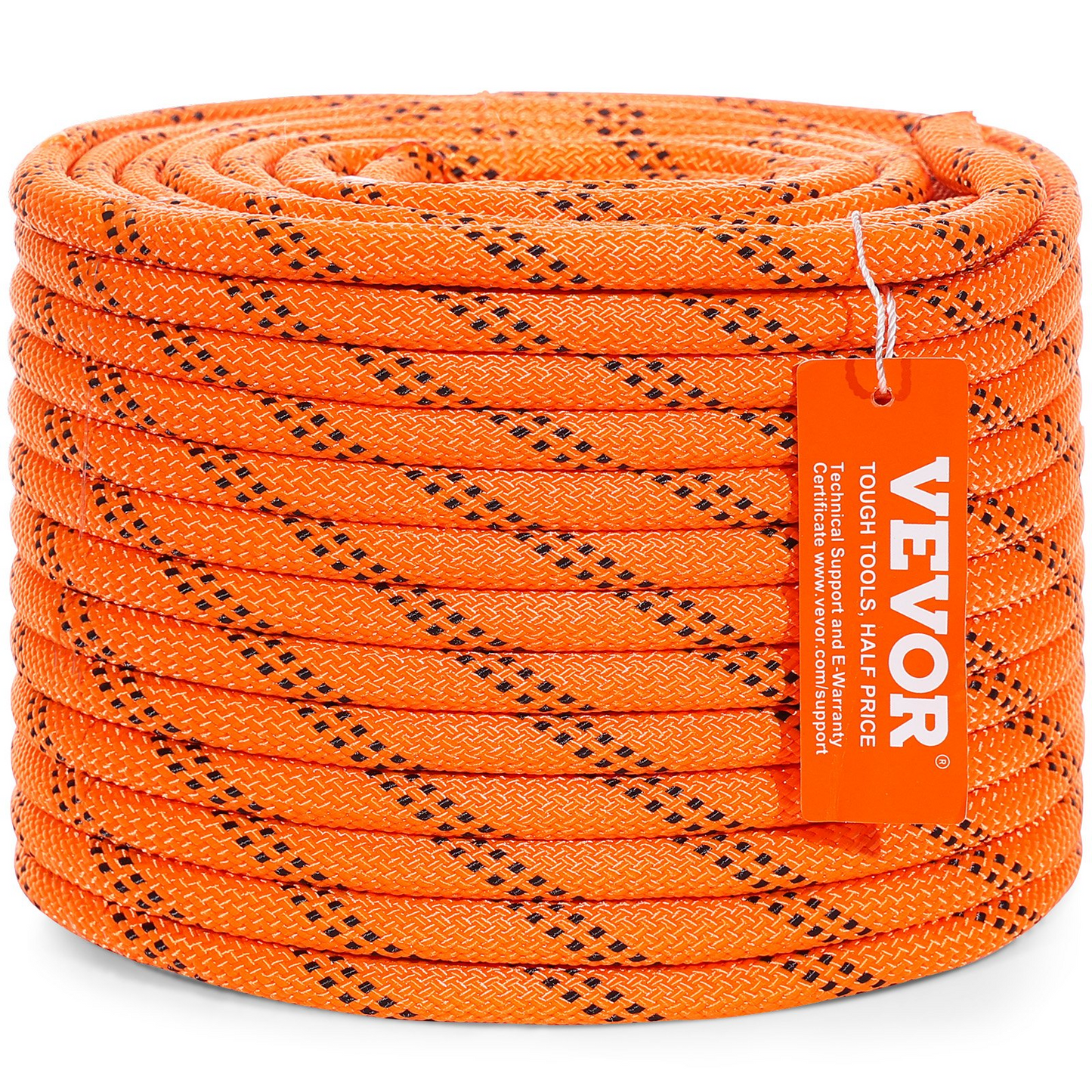 VEVOR Arborist Tree Climbing Rope Double Braid Polyester 3/8"/1 cm x 120'/36.6 m 48-Strand