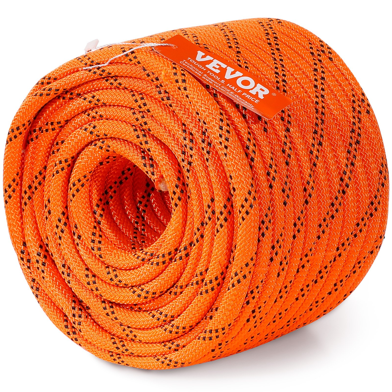 VEVOR Arborist Tree Climbing Rope Double Braid Polyester 3/8"/1 cm x 120'/36.6 m 48-Strand