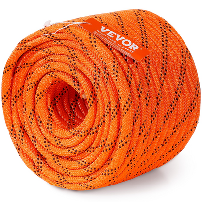 VEVOR Arborist Tree Climbing Rope Double Braid Polyester 3/8"/1 cm x 120'/36.6 m 48-Strand