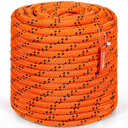 VEVOR Arborist Tree Climbing Rope Double Braid Polyester 3/4"/1.9 cm x 220'/67.1 m 24-Strand