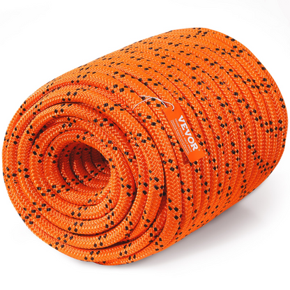 VEVOR Arborist Tree Climbing Rope Double Braid Polyester 3/4"/1.9 cm x 220'/67.1 m 24-Strand