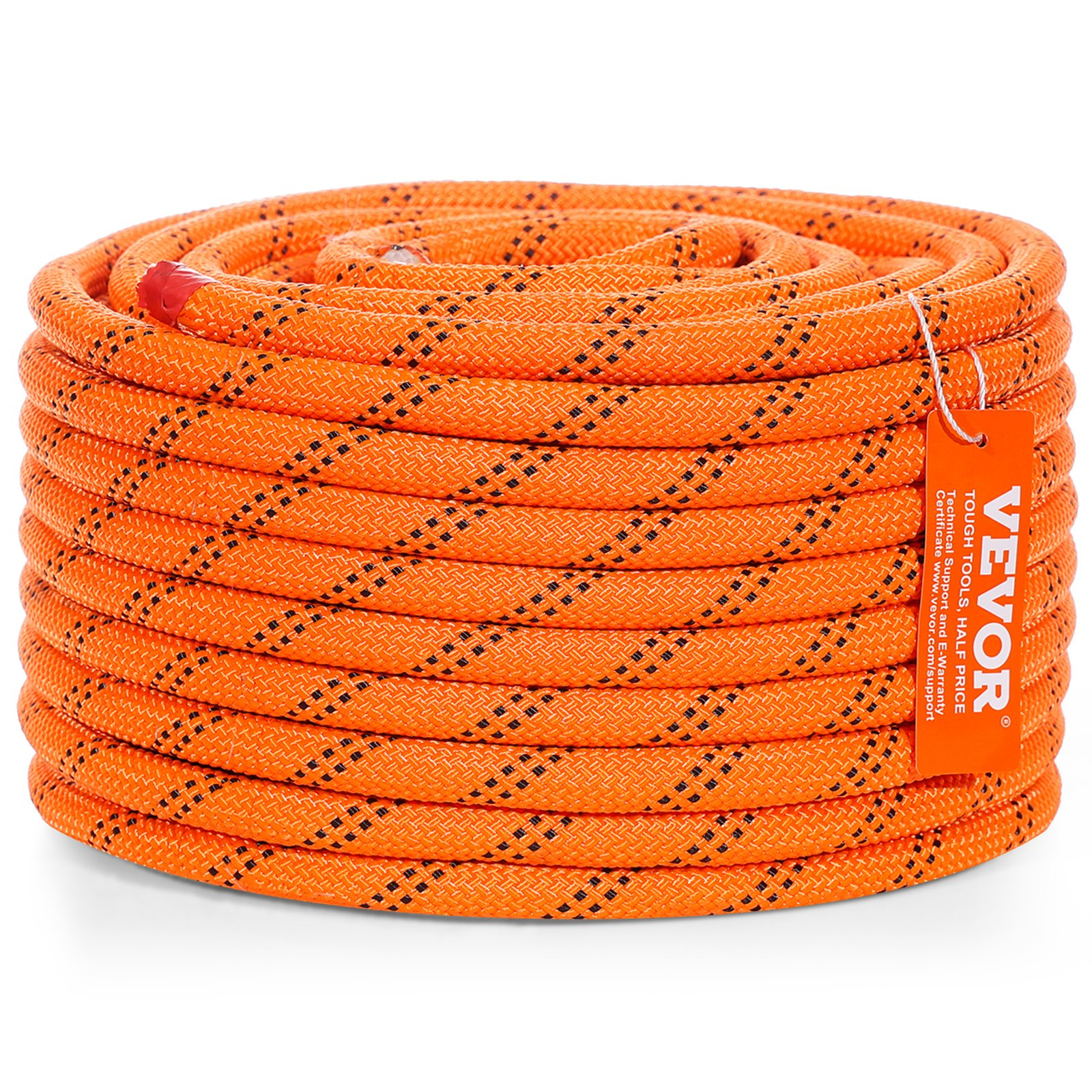 VEVOR Arborist Tree Climbing Rope Double Braid Polyester 1/2"/1.3 cm x 120'/36.6 m 48-Strand