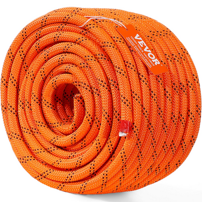 VEVOR Arborist Tree Climbing Rope Double Braid Polyester 1/2"/1.3 cm x 120'/36.6 m 48-Strand