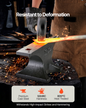 VEVOR Single Horn Anvil 55lbs Cast Steel Anvil Round Horn Anvil for Blacksmiths