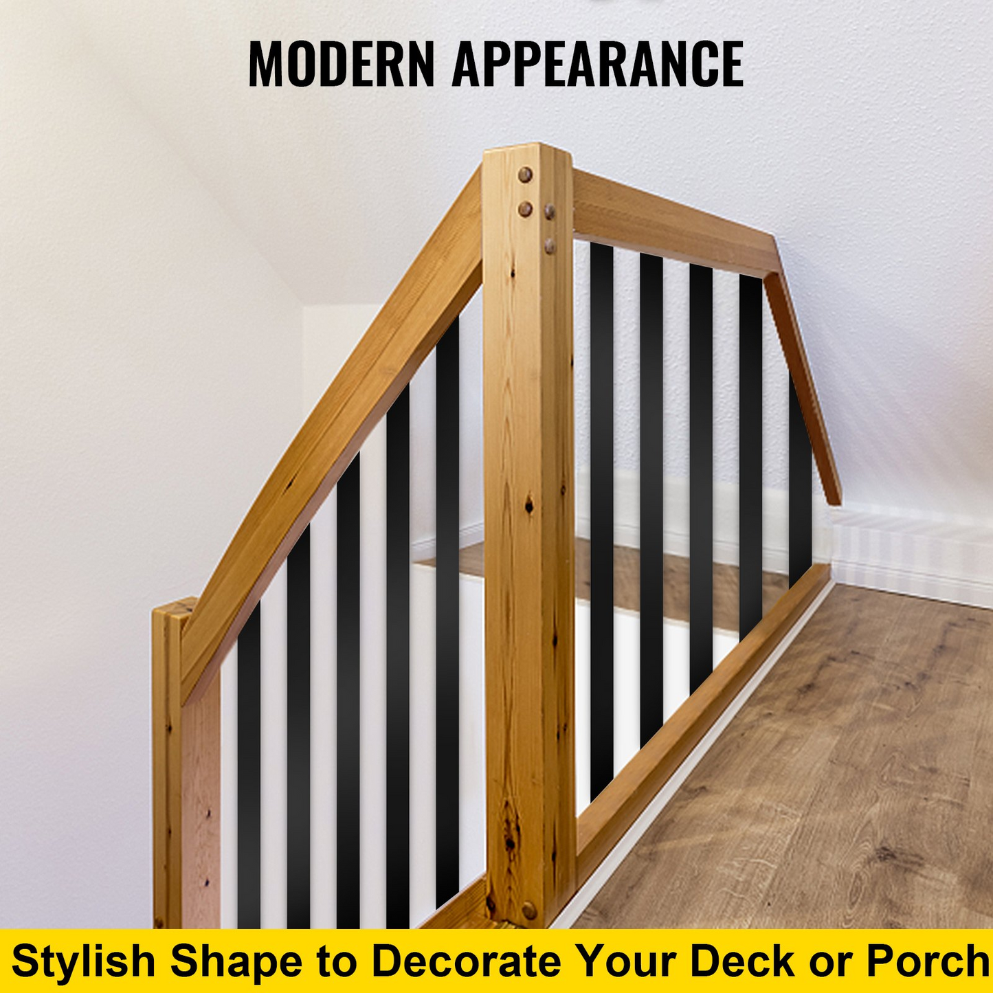VEVOR Deck Balusters Metal Deck Spindles 76 Pack 29.5"x1"x0.2" Aluminum Alloy Railing