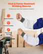 VEVOR Flame Resistant Welding Sleeves Heavy Duty Sheepskin & FR Cotton Sleeves