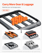 VEVOR Roof Rack Cargo Carrier Basket 48 x 40 x 5.6 in Car Top Luggage Holder