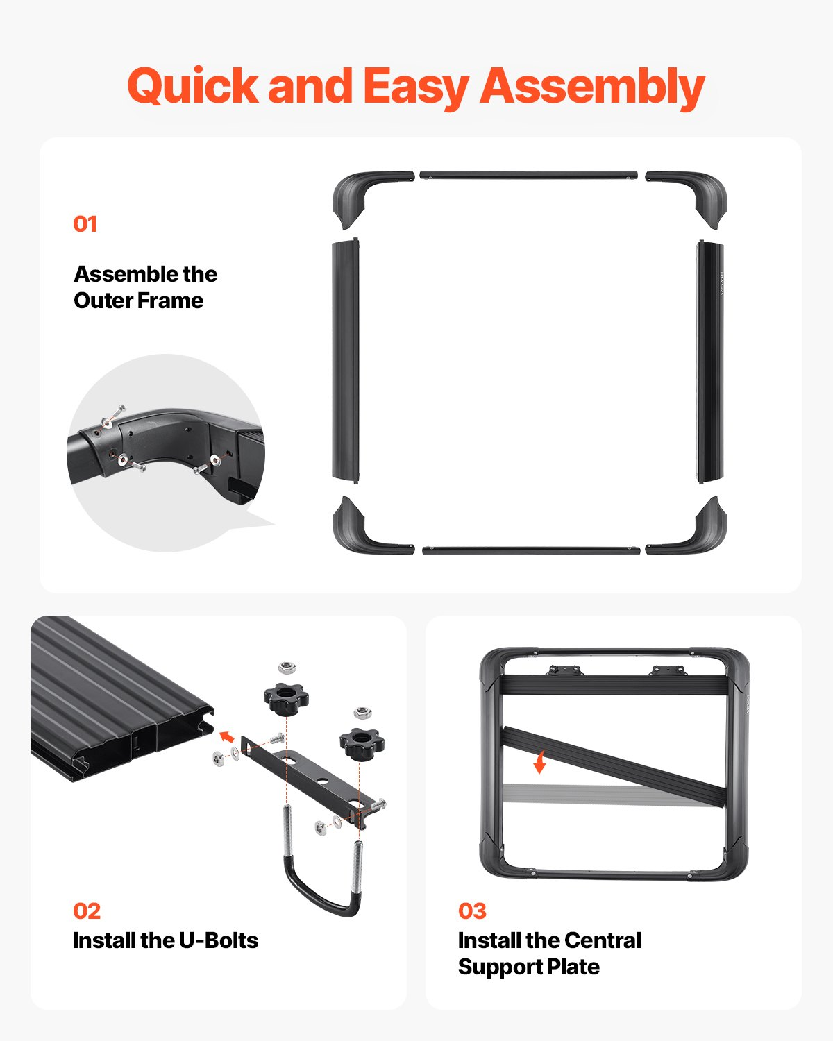 VEVOR Roof Rack Cargo Carrier Basket 48 x 40 x 5.6 in Car Top Luggage Holder