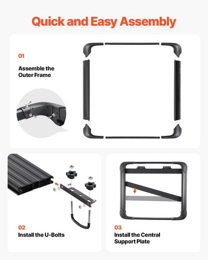 VEVOR Roof Rack Cargo Carrier Basket 48 x 40 x 5.6 in Car Top Luggage Holder