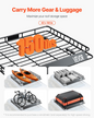 VEVOR Roof Rack Cargo Carrier Basket 43 x 50 x 4.1 in Car Top Luggage Holder