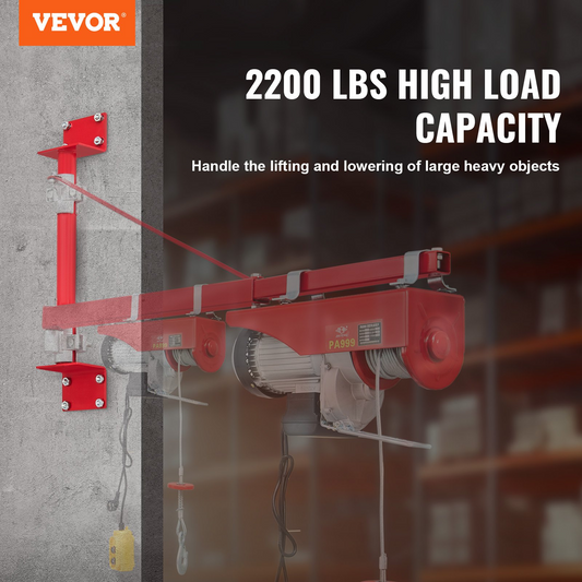VEVOR Electric Hoist Support Pole, 1000 kg Max Load Capacity, Electric Hoist Holder, Carbon Steel Hoist Frame, Scaffold Mount Hoist Lifting Pole, Winch Hoist Pillar for Lifting, Workshop, Garage