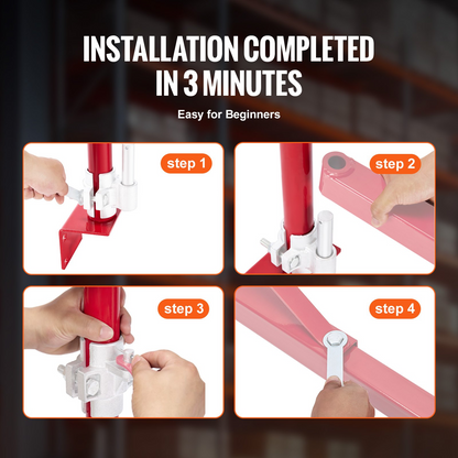 VEVOR Electric Hoist Support Pole, 1000 kg Max Load Capacity, Electric Hoist Holder, Carbon Steel Hoist Frame, Scaffold Mount Hoist Lifting Pole, Winch Hoist Pillar for Lifting, Workshop, Garage