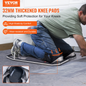 VEVOR Concrete Knee Boards Stainless Steel, 30'' x 10'' Concrete Sliders, Knee Boards For Concrete, Concrete Knee Pads Moving Sliders, with Knee Pads & Board Straps for Cement and Concrete Finishing