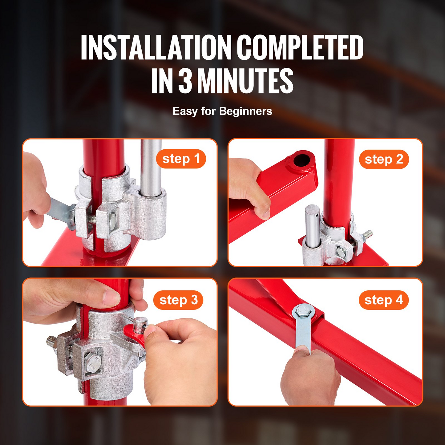 VEVOR Electric Hoist Support Arm, 600 kg Max Load Capacity, Electric Hoist Holder Swing Arm with Pole, Steel Hoist Frame, 180° Swivel Scaffold Hoist Lifting Arm, Winch Hoist Arm for Workshop, Garage