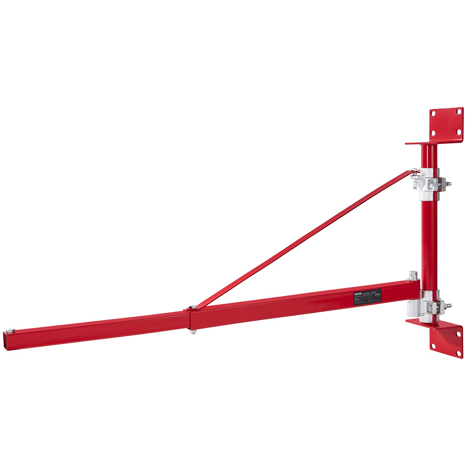 VEVOR Electric Hoist Support Arm, 600 kg Max Load Capacity, Electric Hoist Holder Swing Arm with Pole, Steel Hoist Frame, 180° Swivel Scaffold Hoist Lifting Arm, Winch Hoist Arm for Workshop, Garage