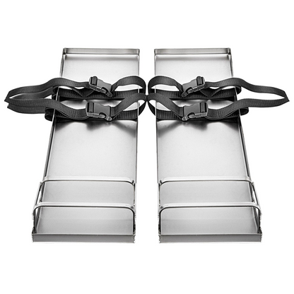 VEVOR Concrete Knee Boards Stainless Steel Knee Sliders 30" x 8" Pair w/ Straps