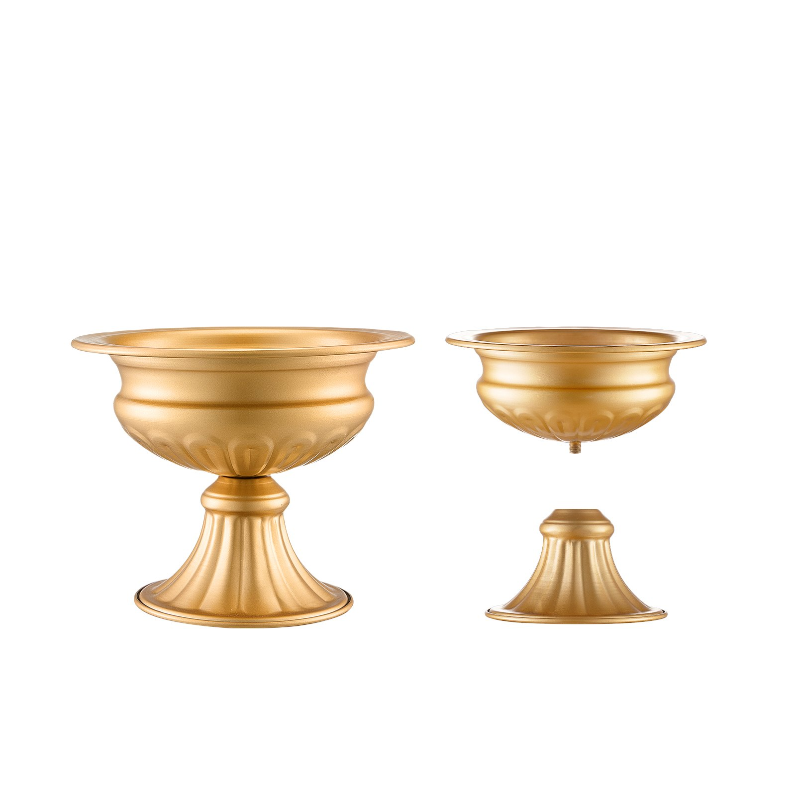 VEVOR 10PCS 16cm/6.3” Wedding Flower Vase Metal Gold Floral Stand for Table