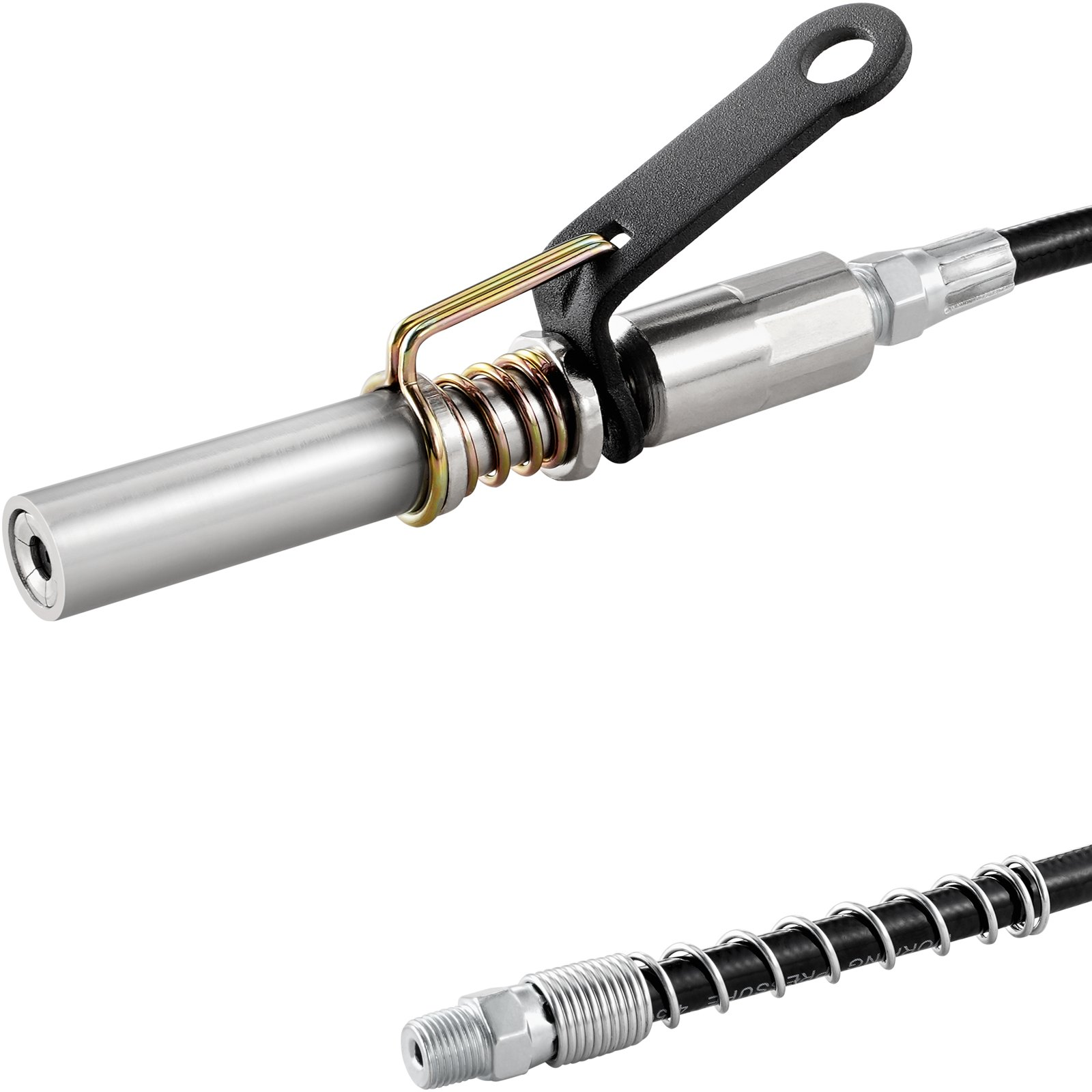VEVOR Grease Gun Coupler 2 PCS, 10000 PSI High Pressure, 6-Jaw Locking, Quick Release Grease Gun Tip with Hose/Zerk Fittings Cleaner, Compatible with All Grease Guns 1/8" NPT Fittings for Automobiles
