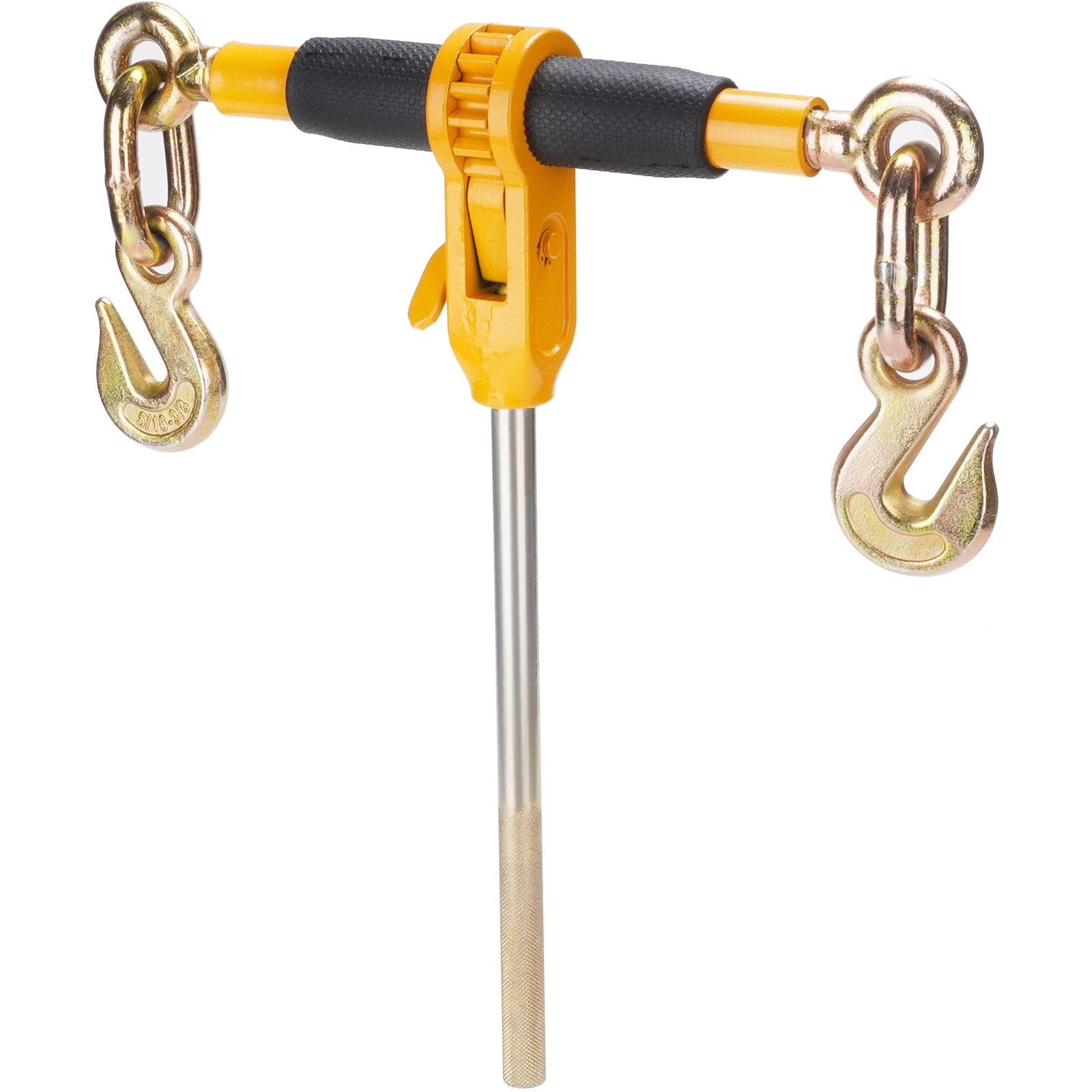 VEVOR Ratchet Chain Binder, 3/8"-1/2" Heavy Duty Load Binders, with G80 Hooks 12000 lbs Secure Load Limit, Labor-saving Anti-skid Handle, Tie Down Hauling Chain Binders for Flatbed Truck Trailer, 4 Pc
