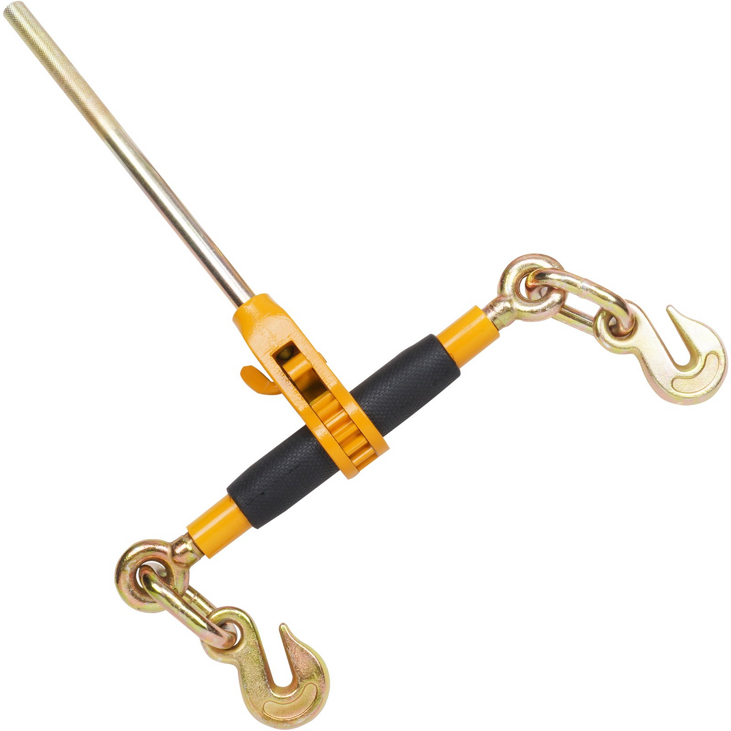 VEVOR Ratchet Chain Binder, 3/8"-1/2" Heavy Duty Load Binders, with G80 Hooks 12000 lbs Secure Load Limit, Labor-saving Anti-skid Handle, Tie Down Hauling Chain Binders for Flatbed Truck Trailer, 4 Pc