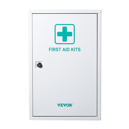 VEVOR 3-Shelf First Aid Cabinet 1000 Pieces Wall Mounted Medicine Metal Cabinet