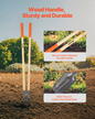 VEVOR Post Hole Digger with Wood Handle and Scale Markings 57.5" Hole Digger