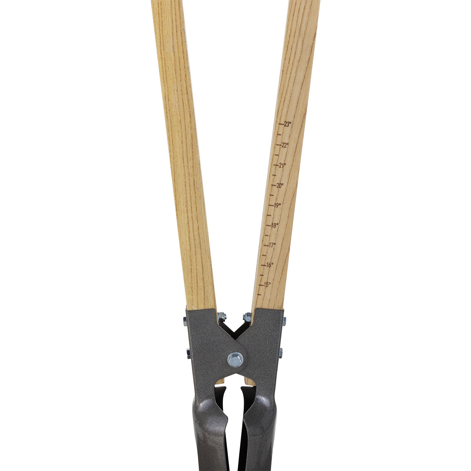 VEVOR Post Hole Digger with Wood Handle and Scale Markings 57.5" Hole Digger