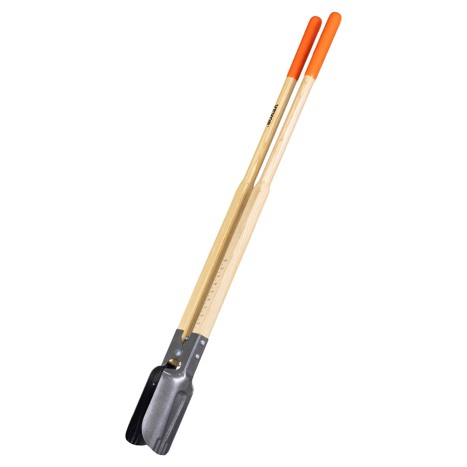 VEVOR Post Hole Digger with Wood Handle and Scale Markings 57.5" Hole Digger