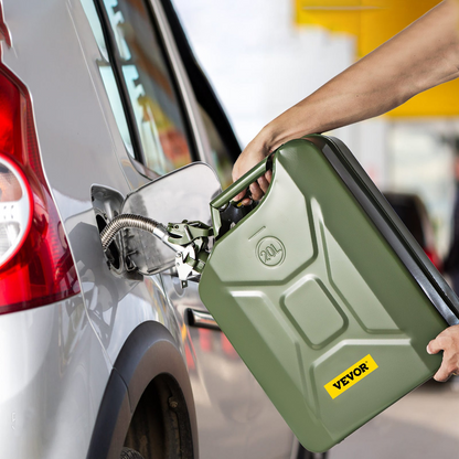 VEVOR Oil Can 5.3 Gal / 20L Fuel Can with Flexible Spout for Cars Green